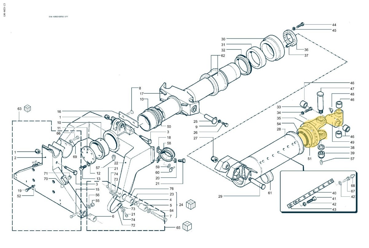 LW + LH500 KOPFTEIL + KREUZGELENK NEU