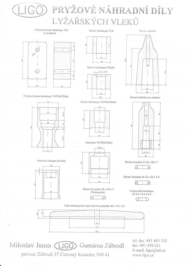 Neue Gummiersatzteile für Schlepplifte