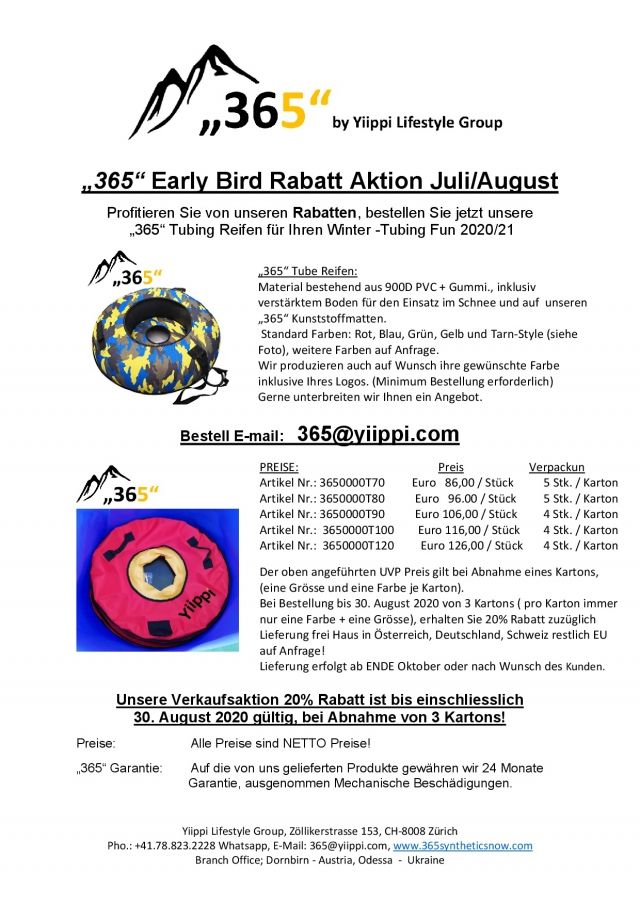 365 Tubing Reifen