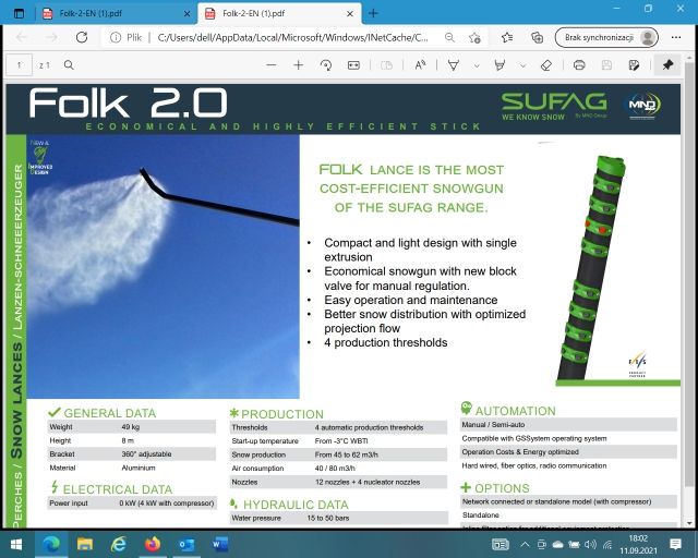 Sufag Schneelanze FOLK 2.0